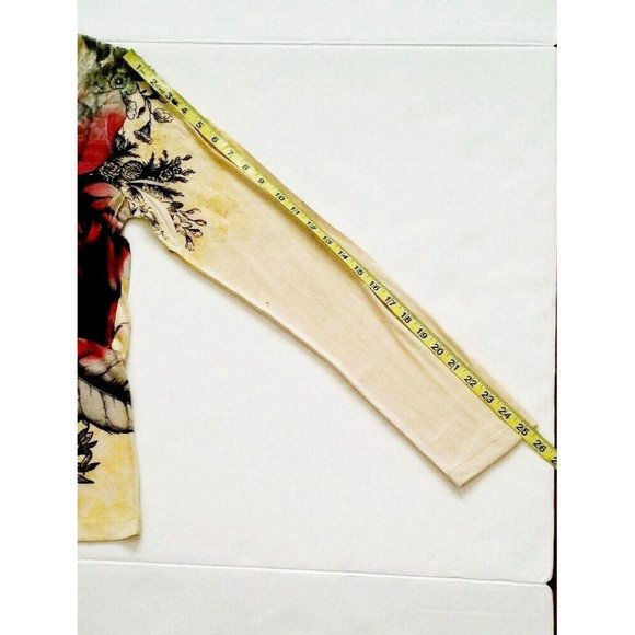 Appropriate Behavior Women’s Floral Sheer Lace Buttons Long Sleeve Shirt S (4-6) - Picture 10 of 10